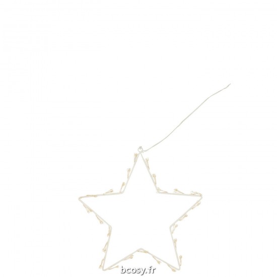 J Line Etoile Deco Led Metal Blanc Small JLine 36844 by Jolipa 36844.