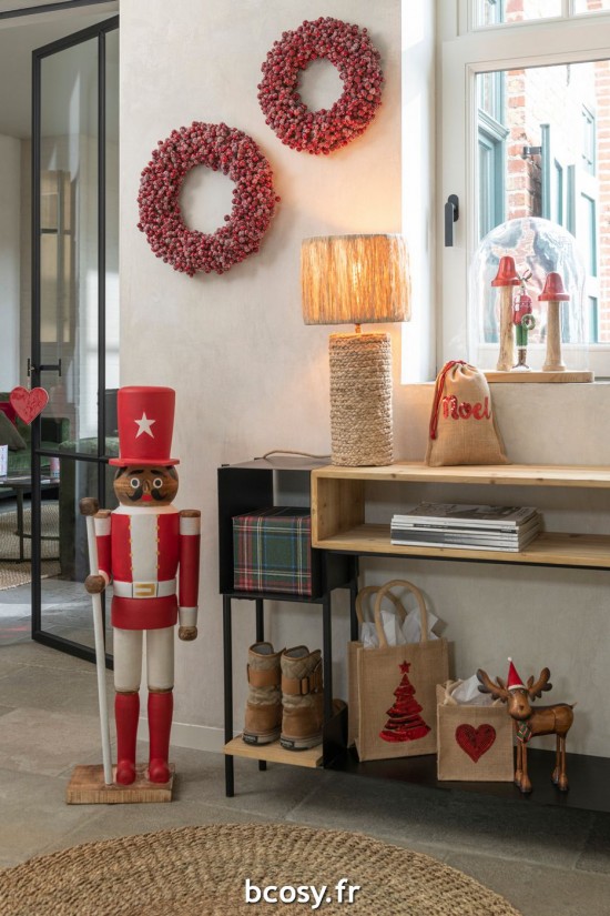 Jolipa Suspension Couronne Baies Rond Plastique Rouge Small.