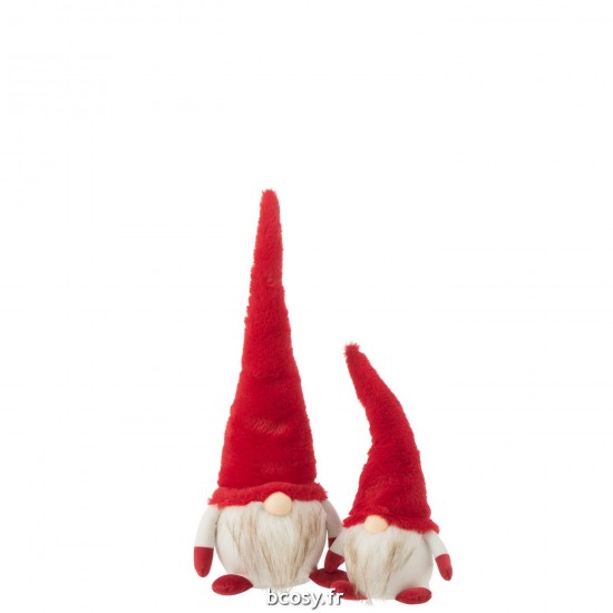 Jolipa Lutin Led Textile Rouge Blanc Large.