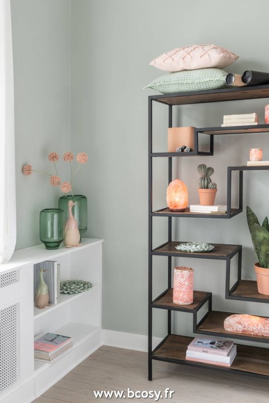 J-Line vases Vase Nora Sur Pied Rond Verre Vert Clair Small