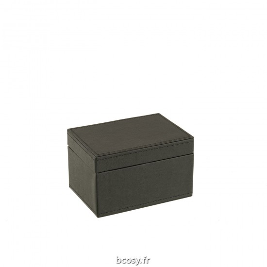 J Line Boite Jeux De Cartes Simili Cuir Noir JLine 37095 by Jolipa 37095.