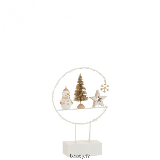 J-line 37143 Jolipa JLine figurines pere noel ou bonhomme de neige.