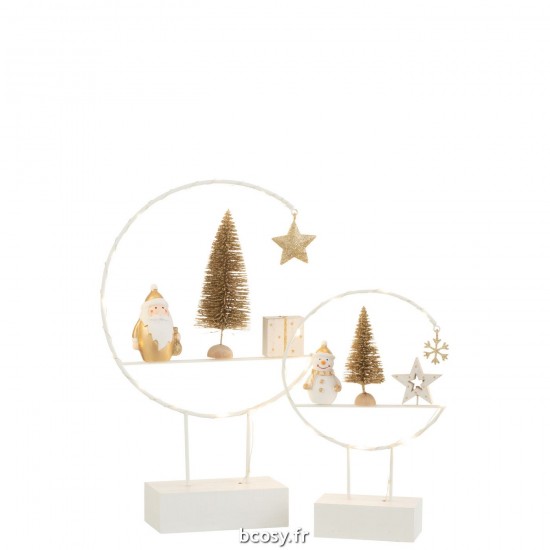 J-line 37144 Jolipa JLine figurines pere noel ou bonhomme de neige.