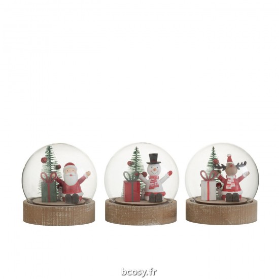 J-line 37153 Jolipa JLine objets deco cloche en verre avec objet.