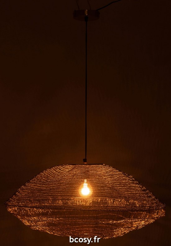 J-Line J Line lampes suspendues suspensions pendantes Jolipa Lampe Suspendue Filet Metal Or.
