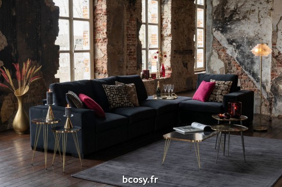 Jolipa Branche Banksia 3 Parties Plastique Rouge Or.