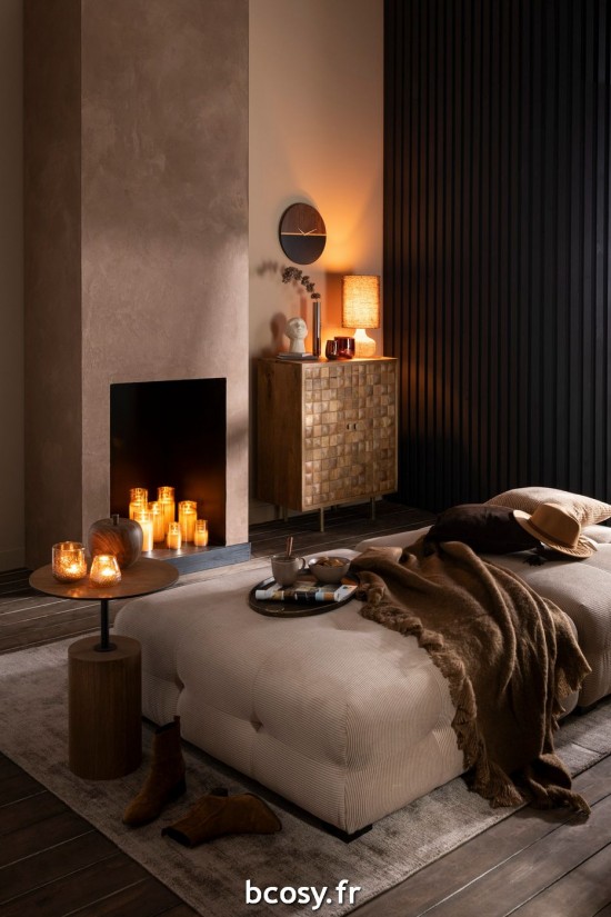 J-Line Armario Nino Metal/Madera De Mango Natural/Oro.