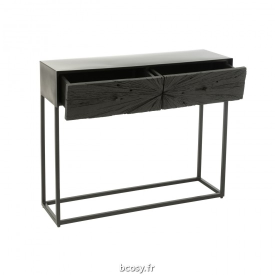 J-Line Console Shanil Legno/Ferro Nero.