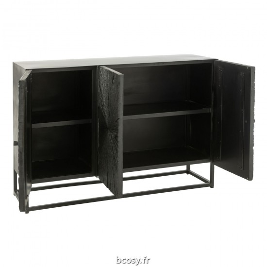 J-Line Credenza Shanil Legno/Ferro Nero.