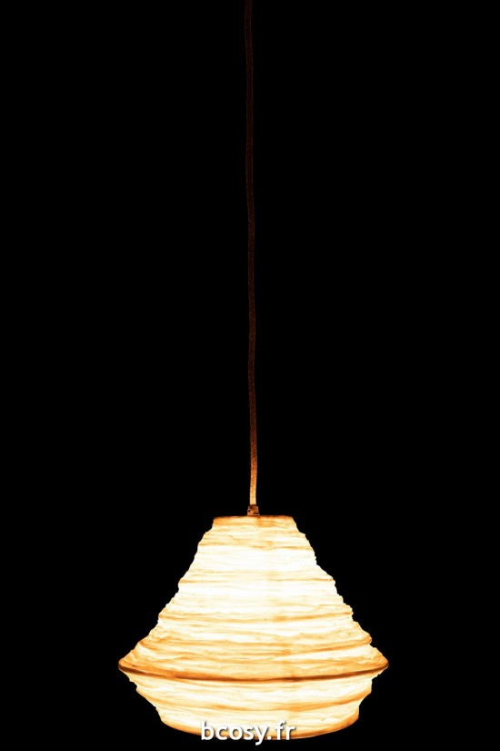 J-Line J Line lampes suspendues suspensions pendantes Jolipa Suspension Nid Raffia Blanc.