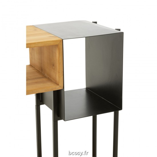 J-Line Console Tina Legno/Ferro Nero/Naturale .