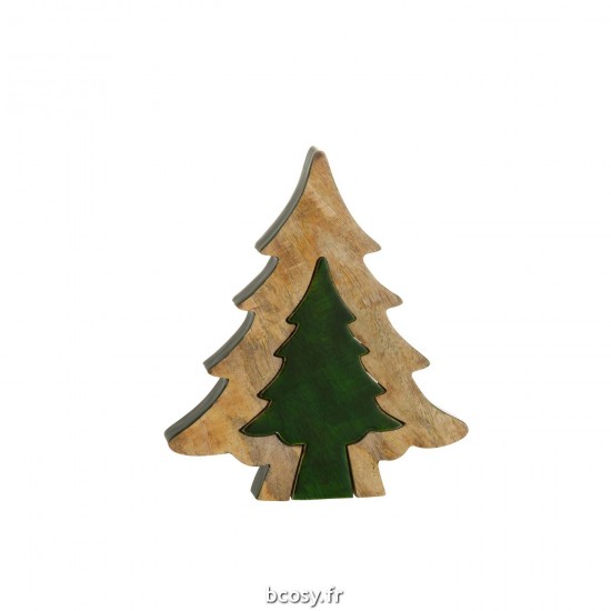 J Line Sapin Puzzle Bois Vert Naturel Large JLine 37935 by Jolipa 37935.