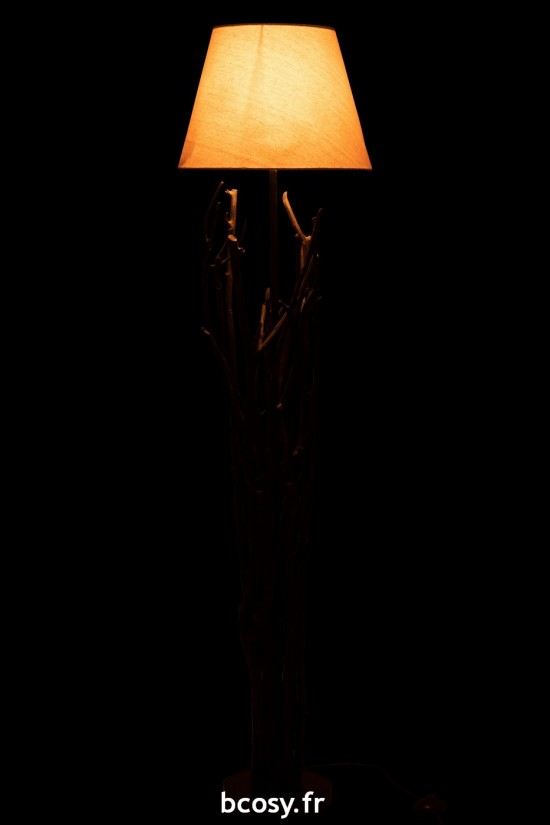 J-Line J Line Lampadaires Lampes Raides Debouts Sur Pied De Sol Jolipa Lampadaire Branches Bois De Marronner Noir.