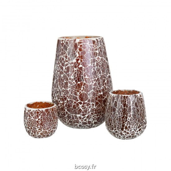 Jolipa Photophore Ali Verre Brun Large.