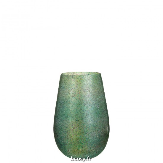 J Line Photophore Tom Verre Vert Large JLine 38049 by Jolipa 38049.