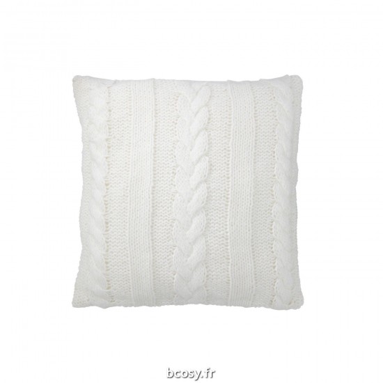 J Line Coussin Twist Poly Blanc JLine 38811 by Jolipa 38811.