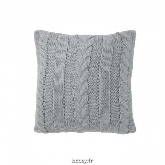 J Line Coussin Twist Poly Gris JLine 38821 by Jolipa 38821.
