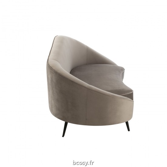 J-Line J Line fauteuils Jolipa Sofa Elisabeth Textile Argente.