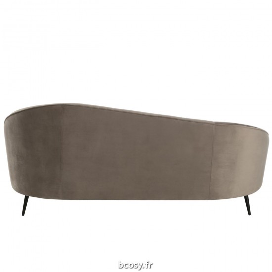 Jolipa Sofa Elisabeth Textile Argente.