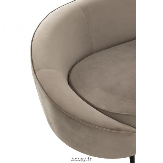 J-Line Sofa Elisabeth Tessile Argento.