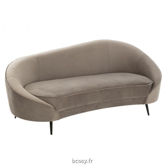 J Line Sofa Elisabeth Textile Argente JLine 38848 by Jolipa 38848.