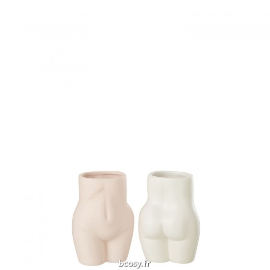 Jolipa Cachepot Corps Dolomie Rose.