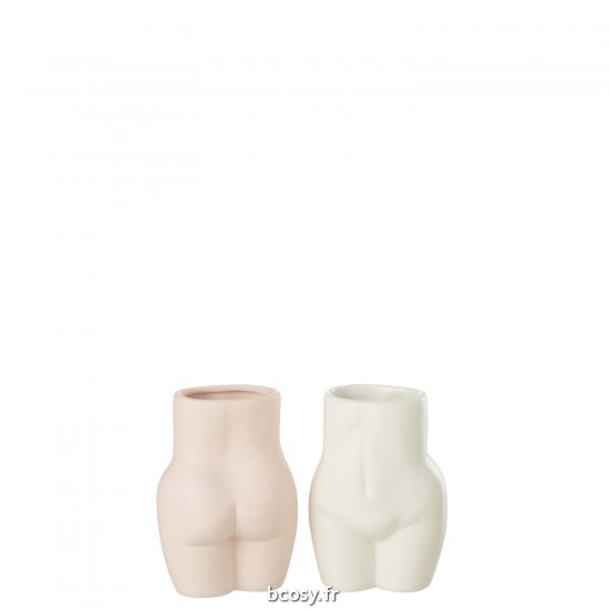 J-Line J Line cachepots de fleur Cachepot Corps Dolomie Rose.