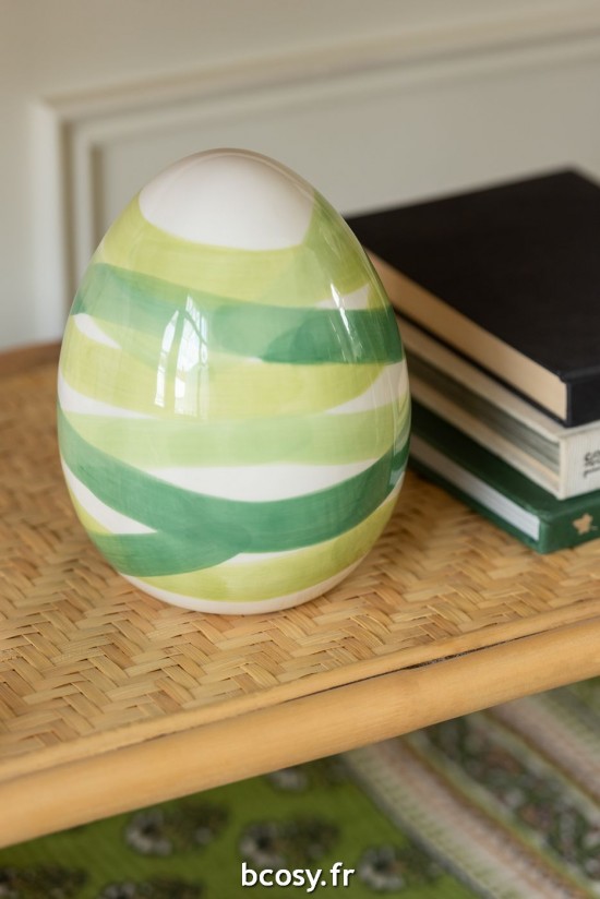 Jolipa Oeuf Lignes Dolomie Vert Mix Medium.