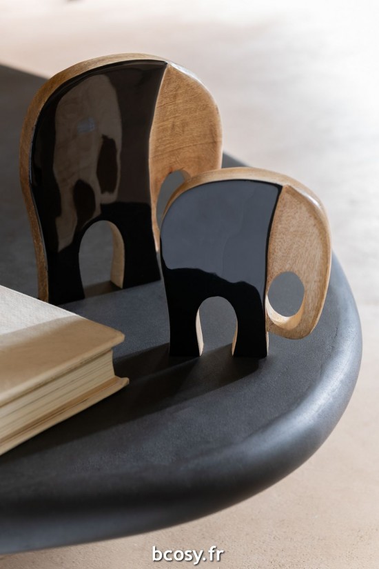 Jolipa S 4 Elephants Mang Noir Marron Fonce.