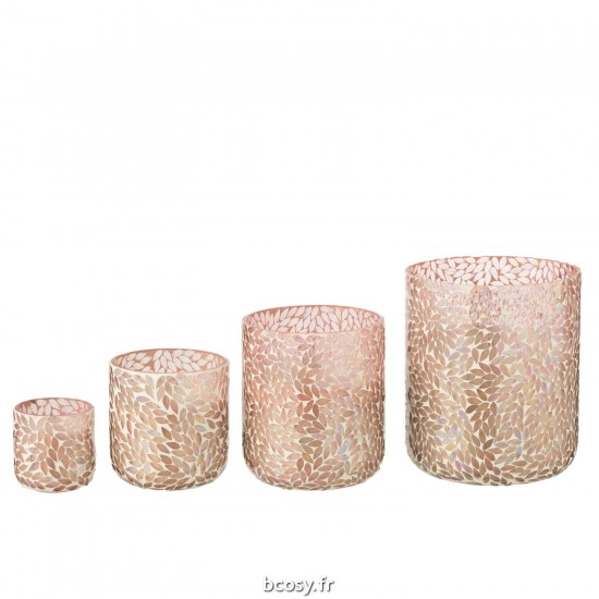 Jolipa Bougie Parfumee Tender Rose Cire Rose Extra Large 150 Heures.