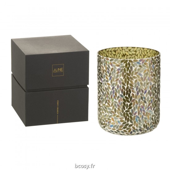 J Line Bougie Parfumee Tea&Herbscire Vert Extra Large 150 Heures JLine 40298 by Jolipa 40298.