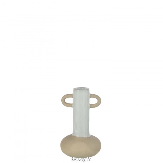 J Line Chandelier Anses Porcelaine Blanc Beige JLine 40411 by Jolipa 40411.