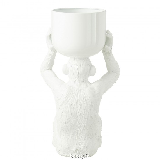 J-Line J Line seaux à glace champagne Jolipa Sceau A Glace Singe Polyresine Blanc.