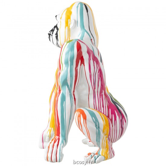 J-Line J Line singes statuettes Jolipa Gorille Peinture Polyresine Mix.