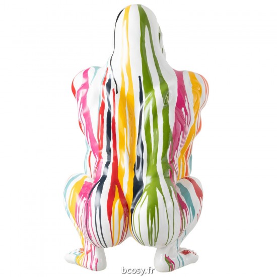 Jolipa Gorille Peinture Polyresine Mix.