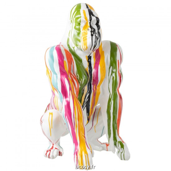 J Line Gorille Peinture Polyresine Mix JLine 40538 by Jolipa 40538.