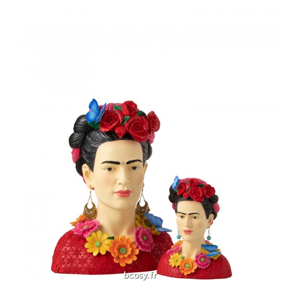 Jolipa Buste Frida Kahlo Polyresine Large.