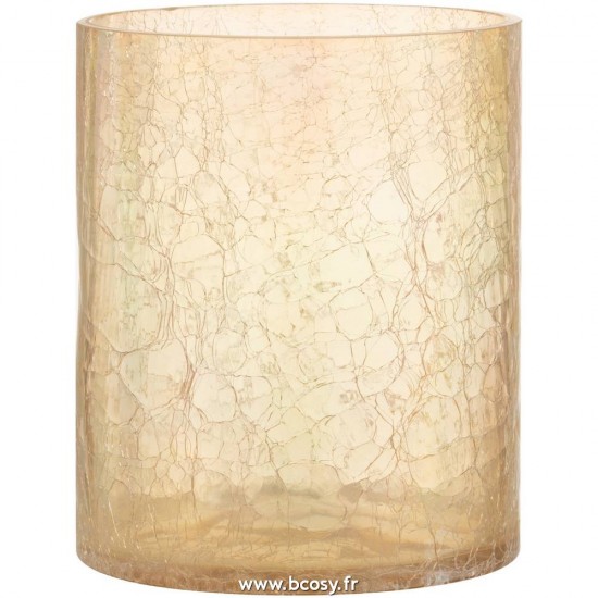 J Line Photophore Craquele Verre Ambre Large 18 JLine 4057 by Jolipa 4057.