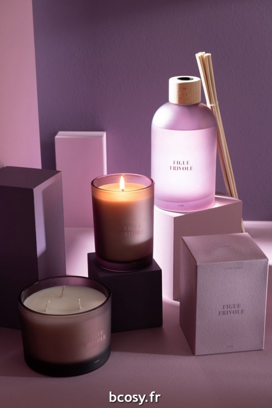 Jolipa Bougie Senteur Accords Essentiels Figue Frivole 28H.