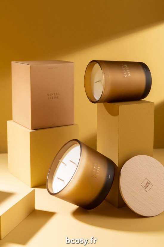 Jolipa Bougie Senteur Accords Essentiels Santal Satiné 38H.