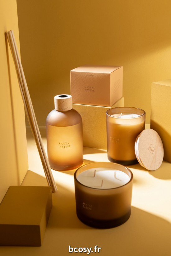 Jolipa Bougie Senteur Accords Essentiels Santal Satiné 28H.