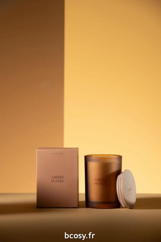 J-Line J Line bougies parfumées Bougie Senteur Accords Essentiels Ambre Intime 38H.