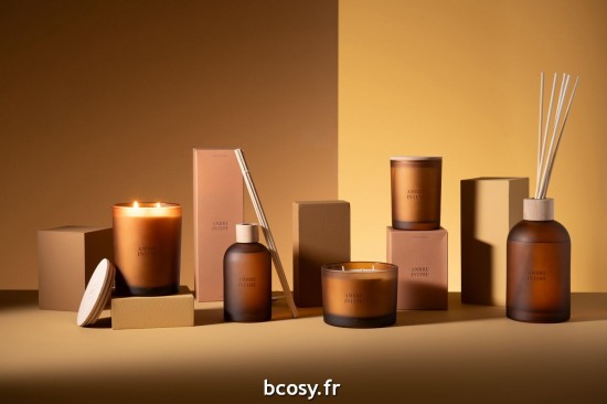 J-Line J Line bougies parfumées Bougie Senteur Accords Essentiels Ambre Intime 52H.