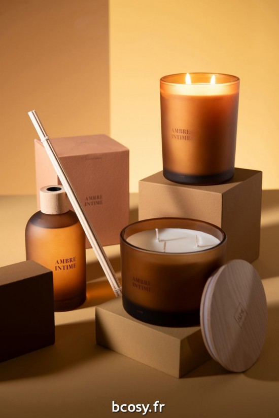 Jolipa Bougie Senteur Accords Essentiels Ambre Intime 52H.