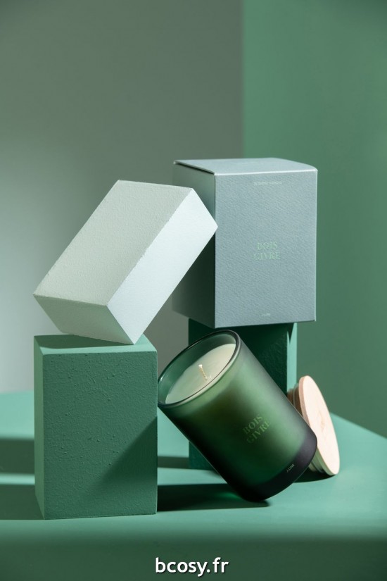 J-Line J Line bougies parfumées Bougie Senteur Accords Essentiels Bois Givré 38H.