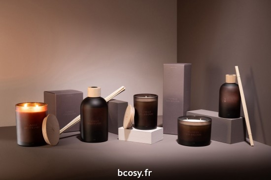 J-Line J Line bougies parfumées Bougie Senteur Accords Essentiels Vanille Gourmande 28H.