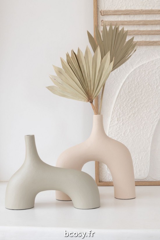 Jolipa Vase Camille Aluminium Beige.