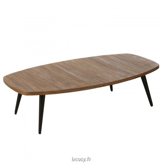J Line Table Basse Rectangulaire Teck Recycle Naturel JLine 40793 by Jolipa 40793.