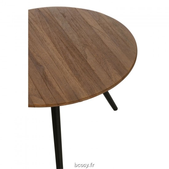 Jolipa Set De 4 Tables Rondes Teck Recycle Naturel.