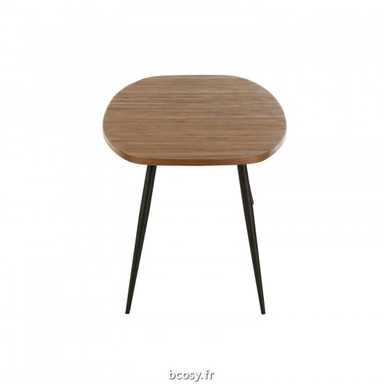 J-Line J Line tables a manger de repas Jolipa Table A Manger Ovale Teck Recycle Naturel.